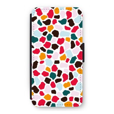 Colored Giraffe: iPhone 12 Flip Hoesje