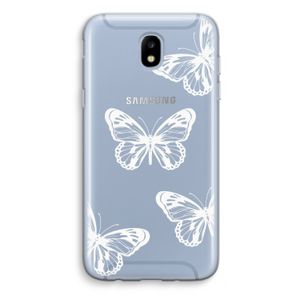 White butterfly: Samsung Galaxy J5 (2017) Transparant Hoesje