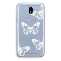 White butterfly: Samsung Galaxy J5 (2017) Transparant Hoesje