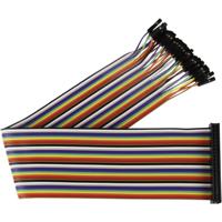 Joy-it RB-CB2-030 Jumperkabel Raspberry Pi® [40x Draadbrug-bus - 40x Draadbrug-bus] 30.00 cm Bont Incl. pins