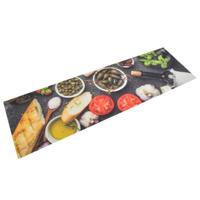 VidaXL Keukenmat wasbaar wijn- en dinerprint 45x150 cm fluweel VidaXL Keukenmat wasbaar wijn- en dinerprint 45x150 cm fluweel