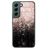Samsung Galaxy S22 Plus glazen hardcase - Marmer twist