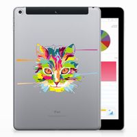 Apple iPad 9.7 2018 | 2017 Tablet Back Cover Cat Color - thumbnail