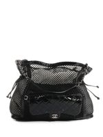 CHANEL Pre-Owned sac porté épaule Classic Flap en mesh (2011) - Noir