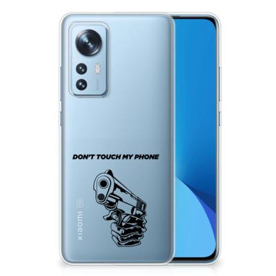 Xiaomi 12 | 12X Silicone-hoesje Gun Don't Touch My Phone Xiaomi 12 | 12X Silicone-hoesje Gun Don't Touch My Phone
