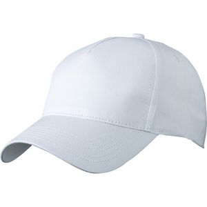 2x stuks 5-panel baseball petjes /caps in de kleur wit