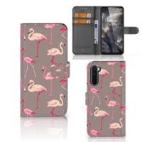 OnePlus Nord | Telefoonhoesje | Met pasjeshouder | Flamingo