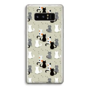 Katten: Samsung Galaxy Note 8 Transparant Hoesje