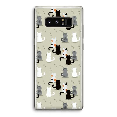 Katten: Samsung Galaxy Note 8 Transparant Hoesje