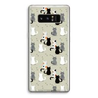 Katten: Samsung Galaxy Note 8 Transparant Hoesje Katten: Samsung Galaxy Note 8 Transparant Hoesje