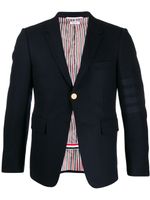 Thom Browne blazer en flanelle à 4 bandes ton sur ton - Bleu - thumbnail