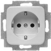 Busch-Jaeger wandcontactdoos 1-voudig met randaarde inbouw glanzend wit 20 EUC 214 503