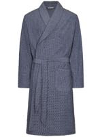 Badstoffen heren badjas grijsblauw