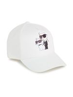 Karl Lagerfeld Kids casquette en coton à patch logo - Blanc - thumbnail