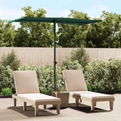 VidaXL Parasol met aluminium paal 180x110 cm groen