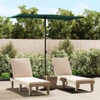 VidaXL Parasol met aluminium paal 180x110 cm groen