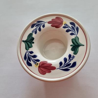 Boerenbont Waxine lichthouder rond 11 cm aardewerk