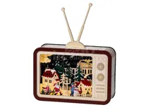 Kersttafereel in Vintage TV met LED