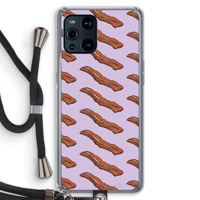 Bacon to my eggs #2: Oppo Find X3 Transparant Hoesje met koord