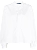 Polo Ralph Lauren blouse en coton à col v - Blanc