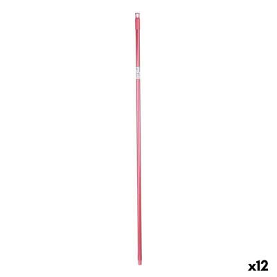 Bezemsteel Roze Metaal 2,3 x 130 x 2,3 cm (12 Stuks)