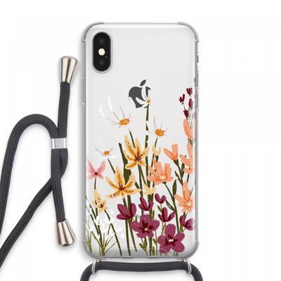 Painted wildflowers: iPhone XS Max Transparant Hoesje met koord