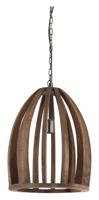 Light & Living Hanglamp Haranka Mangohout - Donkerbruin