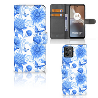 Hoesje voor Motorola Moto G32 Flowers Blue - thumbnail