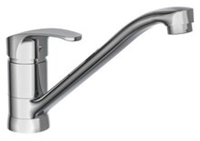 CELLINO ééngreepsmengkraan keuken, chroom kraan met verlengde uitloop en draaibereik 360° keramische schijven geluidsarme, verwisselbare 40 mm cartouche flexibele metalen aansluitslangen me
