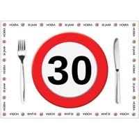 30 jaar verjaardag - tafel placemats - 10x stuks - van papier - 42 x 30 cm - versiering
