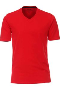 Redmond Regular Fit T-Shirt V-hals rood, Effen