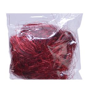 Engelenhaar - rood - 80 gram - synthetisch - kerstboom versiering lamettahaar