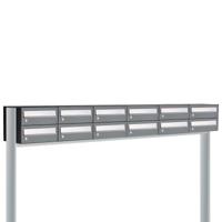Allux Hive Set 6-Breed, 2-Hoog Op Statief Antraciet - 40030065_6x2s