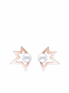 TASAKI boucles d'oreilles Collection Line Comet Plus en or rose et jaune 18ct à perles