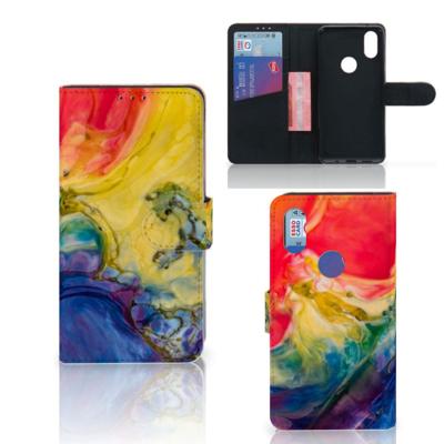 Hoesje Xiaomi Mi Mix 2s Watercolor Dark | Portemonnee hoesje Hoesje Xiaomi Mi Mix 2s Watercolor Dark | Portemonnee hoesje