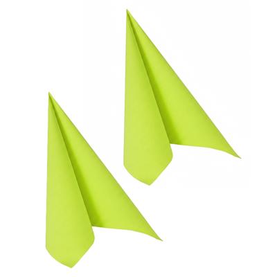 40x Fel groene kleuren thema servetten 33 x 33 cm. 40x Fel groene kleuren thema servetten 33 x 33 cm.