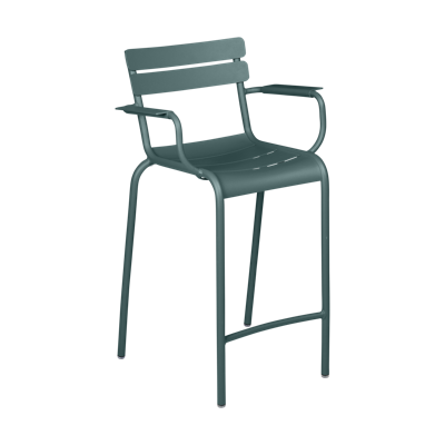 Fermob Luxembourg barkruk met arm H70 Storm Grey