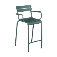 Fermob Luxembourg barkruk met arm H70 Storm Grey