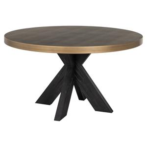 Richmond Ronde Eettafel Bloomville PU leer, Ø140cm - Bruin