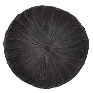 Dutch Decor Sierkussen rond Ø 40 cm velvet - KAJA - Charcoal Gray - an