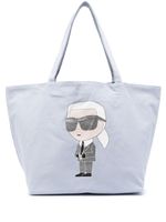 Karl Lagerfeld sac cabas K/Ikonik 2.0 en toile - Bleu