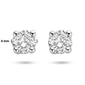 Oorknoppen Made Diamond witgoud 2 x 0,25 ct H si 4 mm