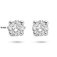 Oorknoppen Made Diamond witgoud 2 x 0,25 ct H si 4 mm