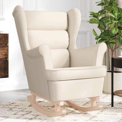 Schommelstoel 74x90x102 cm stof crmekleurig