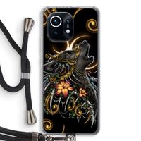 Huilende Wolf: Xiaomi Mi 11 Transparant Hoesje met koord