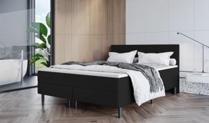 ACTIE Boxspring 160 x 210 Zwart/Antraciet - Bloss