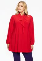 Yoek Tuniek wide bottom met strik | Rood | Maat 38/40