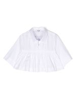 MSGM Kids chemise en coton à volants - Blanc - thumbnail