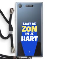 Laat de zon in je hart: Sony Xperia XZ1 Transparant Hoesje met koord