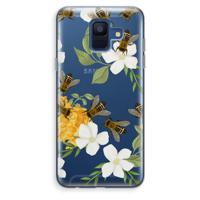 No flowers without bees: Samsung Galaxy A6 (2018) Transparant Hoesje - thumbnail